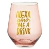 Hallmark Alexa Pour Me A Drink Stemless Wine Glass, 14 Oz. 2 Hallmark Alexa Pour Me A Drink Stemless Wine Glass, 14 Oz. -Decor Home Shop Alexa Pour Me a Drink Stemless Wine Glass 1BRW3210 01