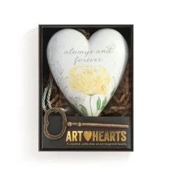 Demdaco Always & Forever Art Heart With Key Stand -Decor Home Shop Always Forever Heart Sculpture With Key 1003480432 04