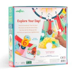 Eeboo Around The Clock 25-Piece Giant Jigsaw Puzzle For Kids -Decor Home Shop Around the Clock 25Piece Giant Jigsaw Puzzle PZCLK 03
