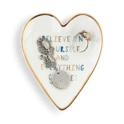 Demdaco Believe In Yourself Art Heart Trinket Dish -Decor Home Shop Believe In Yourself Art Heart Trinket Dish 1003480395 03