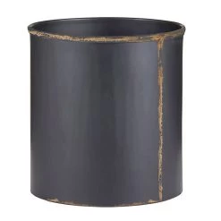 Black Recycled Iron And Brass Crock
