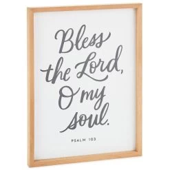 Hallmark Bless The Lord, O My Soul Wooden Quote Sign, 12x16