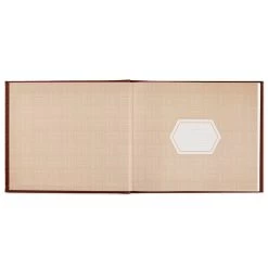 Hallmark Brown Hexagonal Pattern Guest Book -Decor Home Shop Brown Faux Leather Geometric Pattern Guest Book 1EDY3152 02