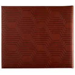 Hallmark Brown Hexagonal Pattern Guest Book -Decor Home Shop Brown Faux Leather Geometric Pattern Guest Book 1EDY3152 04