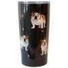 E&S Pets Bulldog Stainless Steel Tumbler, 20 Oz. -Decor Home Shop Bulldogs on Black Stainless Steel Tumbler 1158 01