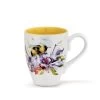 Demdaco Nectar Bumblebee Mug, 16 Oz. -Decor Home Shop BumblebeeFlowers on White Mug With Yellow Interior 1004610069 01