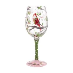Enesco Lolita Cardinal Beauty Handpainted Wine Glass, 15 Oz. 8 Enesco Lolita Cardinal Beauty Handpainted Wine Glass, 15 Oz. -Decor Home Shop Cardinal and Cherry Blossoms Handpainted Wine Glass 6009225 03