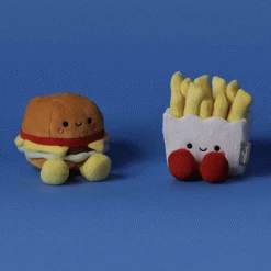 New Release -Decor Home Shop Cheeseburger and French Fries Magnetic Plush 1KID1643 02