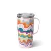 Swig Sand Art Stainless Steel Travel Mug, 22 Oz. -Decor Home Shop Colored Wave Design Insulated Mug With Lid S102M22SA 01
