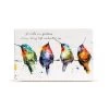 Demdaco Hummers On A Wire Ceramic Quote Block, 6x4 -Decor Home Shop Colorful Hummingbirds Illustration on Ceramic Block 1004610091 01