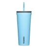 Corkcicle Santorini Aqua Stainless Steel Tumbler, 24oz. -Decor Home Shop Corkcicle Aqua Blue Tumbler With Lid and Straw 2224SAN 01