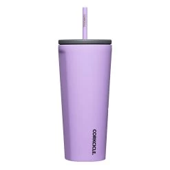 Corkcicle Sun-Soaked Lilac Stainless Steel Tumbler, 24oz. -Decor Home Shop Corkcicle Lilac Tumbler With Lid and Straw 2224SSL 02