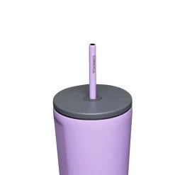 Corkcicle Sun-Soaked Lilac Stainless Steel Tumbler, 24oz. -Decor Home Shop Corkcicle Lilac Tumbler With Lid and Straw 2224SSL 03