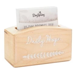 Hallmark Daily Hope 30-Day Promise Box With Inspirational Cards 7 Hallmark Daily Hope 30-Day Promise Box With Inspirational Cards -Decor Home Shop Daily Hope Wood Promise Box and 30 Inspirational Cards 1BMK1602 03
