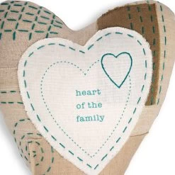 Demdaco Heart Of The Family Heart-Shaped Pillow -Decor Home Shop Demdaco Heart of the Family HeartShaped Pillow 1004540131 05