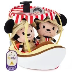 Hallmark Itty Bittys® Walt Disney World 50th Anniversary Jungle Cruise Mickey And Minnie Plush, Set Of 3 -Decor Home Shop Disney Jungle Cruise Boat Mickey and Minnie itty bittys 1KDD2118 05