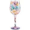 Lolita Dragonfly Magic Handpainted Wine Glass, 15 Oz. -Decor Home Shop Dragonflies and Cattails Handpainted Wine Glass 6009218 01