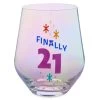Hallmark Finally 21 Stemless Wine Glass, 16 Oz. -Decor Home Shop Finally 21 Stemless Wine Glass 1BID1089 01