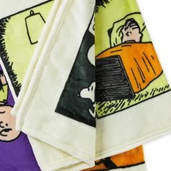 Hallmark Peanuts® Franken-Snoopy Comic Blanket, 50x60 -Decor Home Shop Frankenstein Snoopy Comic Strip Blanket 1HGN1516 05