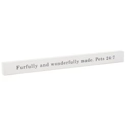 Hallmark Furfully And Wonderfully Made Wood Quote Sign, 23.5x2