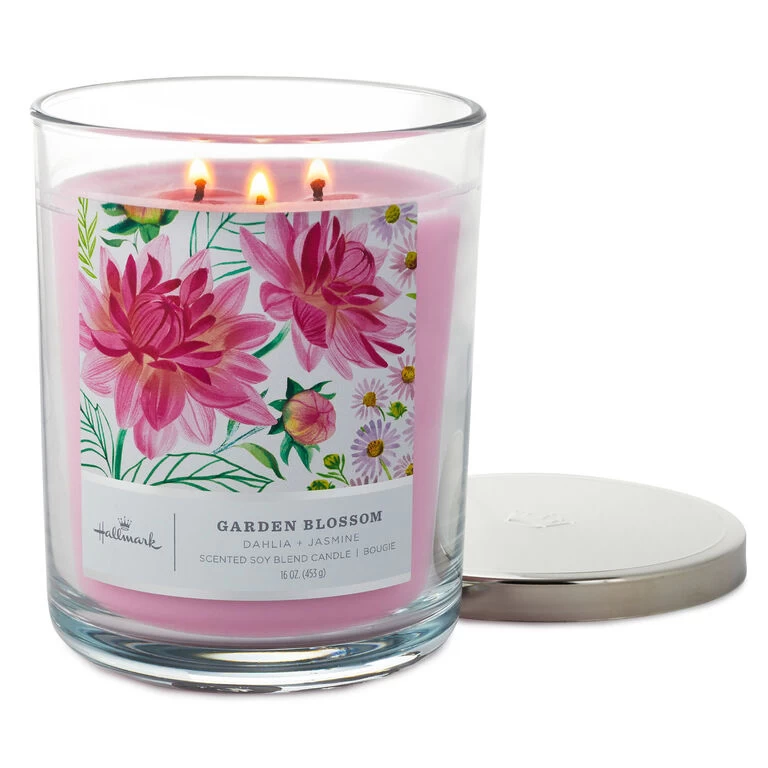 Hallmark Garden Blossom 3-Wick Jar Candle, 16 Oz. 4 Hallmark Garden Blossom 3-Wick Jar Candle, 16 Oz. - Image 2