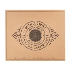 Garnish Tools In Cardboard Book Box, Set Of 3 -Decor Home Shop Garnish Tools in Cardboard Book Box G5272 02