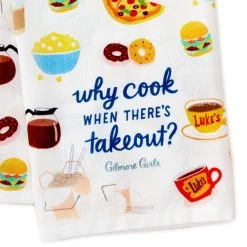 Hallmark Gilmore Girls Why Cook Tea Towel -Decor Home Shop Gilmore Girls Why Cook Kitchen Towel 1PCL1009 03