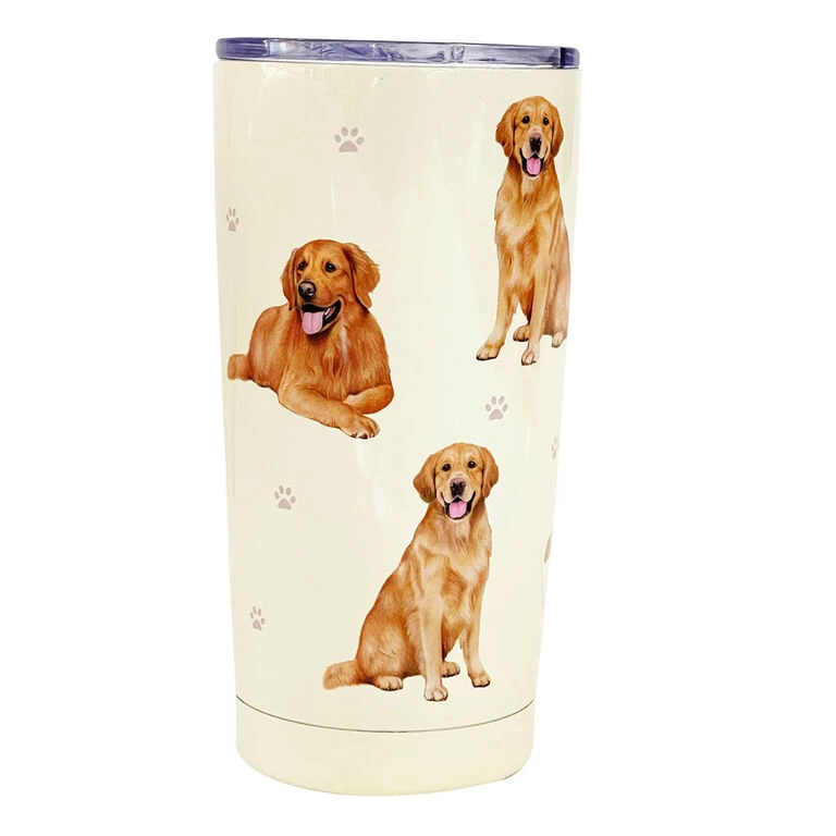 E&S Pets Golden Retriever Stainless Steel Tumbler, 20 Oz. 3 E&S Pets Golden Retriever Stainless Steel Tumbler, 20 Oz.