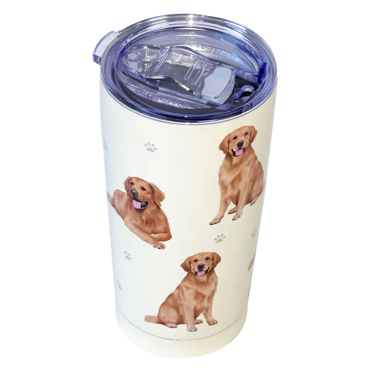 E&S Pets Golden Retriever Stainless Steel Tumbler, 20 Oz. 4 E&S Pets Golden Retriever Stainless Steel Tumbler, 20 Oz. - Image 2