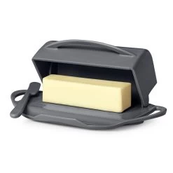 Gray Butterie Flip-Top Butter Dish