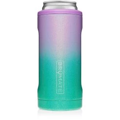 BruMate Glitter Mermaid Stainless Steel Skinny Can Cooler, 12 Oz.