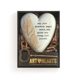 Demdaco Guardian Angel Art Heart With Key Stand 9 Demdaco Guardian Angel Art Heart With Key Stand -Decor Home Shop Guardian Angel Heart Sculpture With Key 1003480431 04