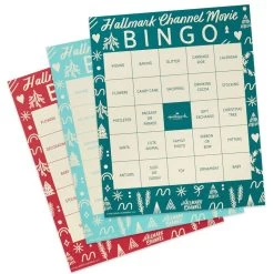 Hallmark Channel Movie Bingo Game Pad -Decor Home Shop Hallmark Channel Bingo TearOff Game Pad 1XKT3502 03