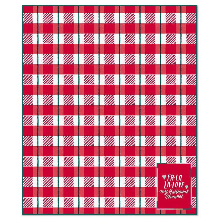 Hallmark Channel Fa-La-La-Love Plaid Blanket, 50x60 6 Hallmark Channel Fa-La-La-Love Plaid Blanket, 50x60 - Image 4