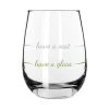 Have A Glass Have A Seat Stemless Wine Glass, 16 Oz. -Decor Home Shop Have a Glass Have a Seat Stemless Wine Glass PWSUG002 01