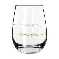 Have A Glass Have A Seat Stemless Wine Glass, 16 Oz.