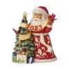 Enesco Jim Shore Dated 2023 Santa And Christmas Tree Figurine, 7.2"
