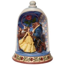 Enesco Jim Shore Disney Beauty And The Beast Rose Dome Figurine, 10.3"