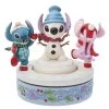 Enesco Jim Shore Disney Stitch And Angel Build A Snowman Rotating Figurine, 6" -Decor Home Shop Jim Shore Disney Stitch and Angel Snowman Figurine 6013061 01