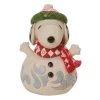 Enesco Jim Shore Peanuts Mini Snoopy Snowman Figurine, 3.5" -Decor Home Shop Jim Shore Peanuts Mini Snoopy Snowman Figurine 6010326 01