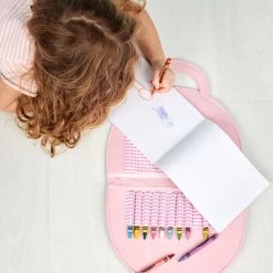 Mud Pie Kids Rainbow Art Folio Case -Decor Home Shop Kids Felt Rainbow Art Case With Crayons and Paper 12600208R 03