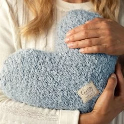 Demdaco Soft Blue Giving Heart Pillow -Decor Home Shop Light Blue Weighted Heart Pillow 1004440133 03