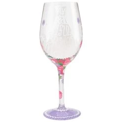 Lolita® Beautiful Bridesmaid Handpainted Wine Glass, 15 Oz.