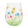 Lolita Field Of Dreams Handpainted Stemless Wine Glass, 20 Oz. 1 Lolita Field Of Dreams Handpainted Stemless Wine Glass, 20 Oz. -Decor Home Shop Lolita Field of Dreams Stemless Floral Wine Glass 6010896 01