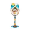 Lolita Glamping Handpainted Wine Glass, 15 Oz. -Decor Home Shop Lolita Glamping Camping Wine Glass 6010893 01