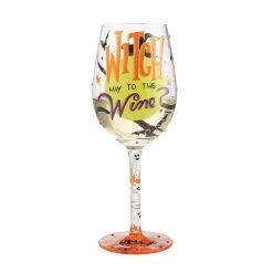 Enesco Lolita Witch Way To The Wine Glass, 15 Oz. -Decor Home Shop Lolita Witch Way to the Wine Halloween Wine Glass 6012494 03