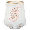 Hallmark Make My Rosé Geometric Stemless Wine Glass, 19 Oz. -Decor Home Shop Make My Ros Geometric Stemless Wine Glass 1BRW3240 01