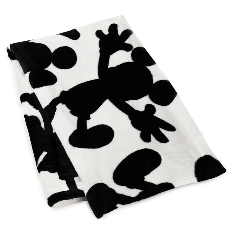 Hallmark Disney Mickey Mouse Silhouettes Throw Blanket, 50x60 3 Hallmark Disney Mickey Mouse Silhouettes Throw Blanket, 50x60