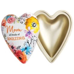 Amazing Mom Art Heart Trinket Box, 3.5" -Decor Home Shop Mom All Kinds of Amazing HeartShaped Trinket Box 1003480350 03