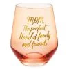 Hallmark Mom, The Perfect Blend Stemless Wine Glass 14 Oz. 2 Hallmark Mom, The Perfect Blend Stemless Wine Glass 14 Oz. -Decor Home Shop Mom the Perfect Blend Stemless Wine Glass 1BRW3213 01